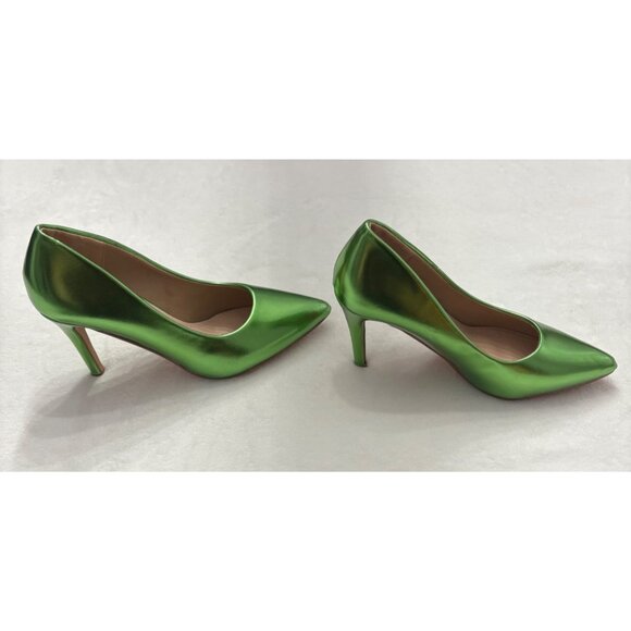 Metallic Green Top Moda Pointed Toe High Heels Womens Shoe Size 9 - Picture 5 of 16